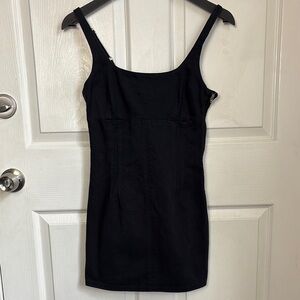 NEW BDG Urban Outfitters Black Denim Sleeveless Corset Top Mini Dress size XS